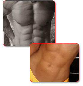 Mens and Womens Ripped Abs