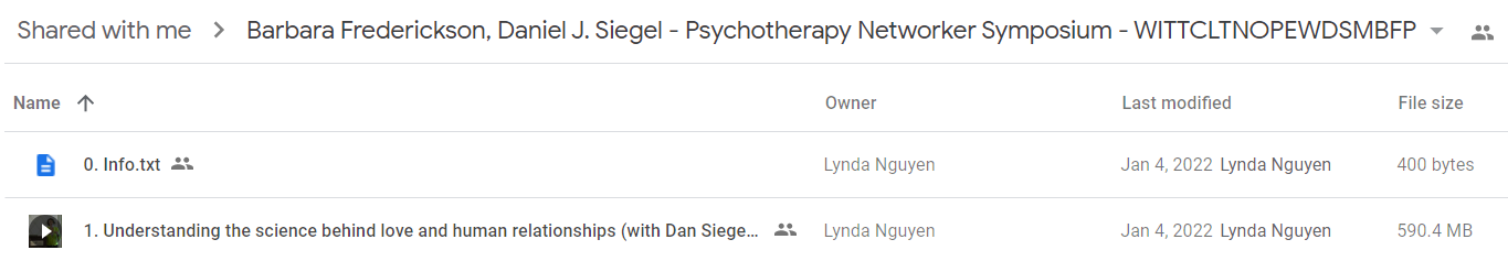 Barbara Frederickson, Daniel J. Siegel