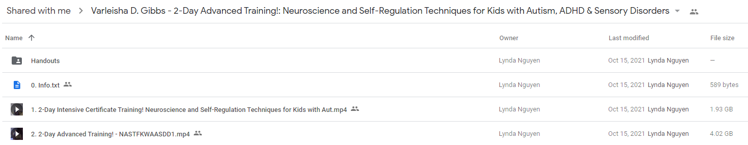 Varleisha D. Gibbs - 2-Day Advanced Training!: Neuroscience and Self-Regulation Techniques for Kids with Autism, ADHD & Sensory Disorders