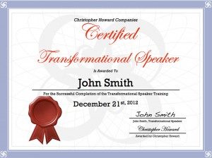 Chris Howard – Transformational Speaker Certification