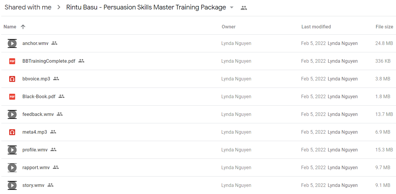 Rintu Basu - Persuasion Skills Master Training Package1