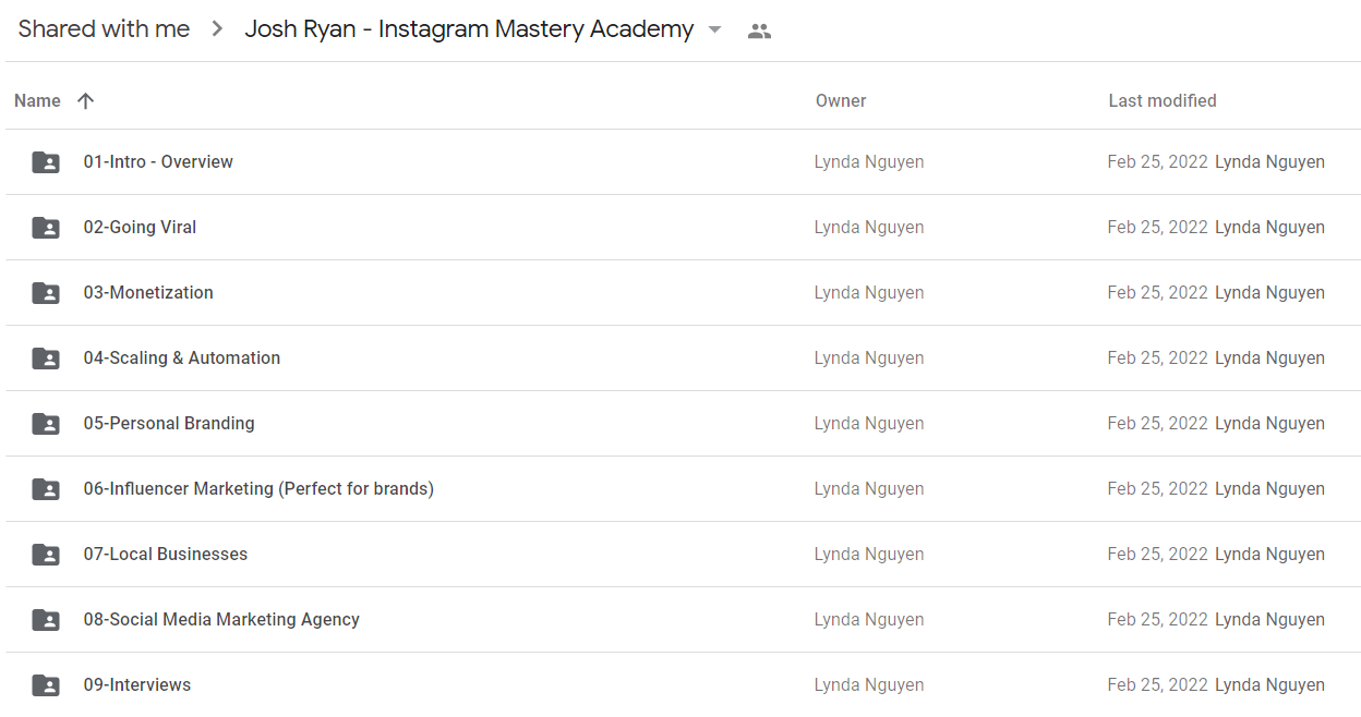 Josh Ryan – Instagram Mastery Academy2