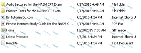 Fitness Mentors – Audio Lectures, Practice Tests and Study Guide for the NASM CPT Ex