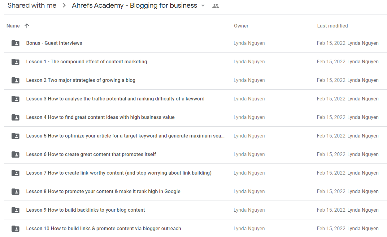 Ahrefs Academy - Blogging for business1