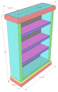  /></p><p><strong>Total Video Length</strong>: 63 minutes<br /><strong>Project Build Time</strong>: 2 days</p><p>With this project we enter the world of cabinet-making and learn some traditional and timeless skills that will come in handy for all kinds of future projects. The Parlor Bookcase is a great height for any room and all three shelves are adjustable. And I’ll show you how to create a beautiful satin finish that will have people oohing and aahing about your fine woodworking skills.</p><p><strong>What you’ll learn building this project:</strong></p><ul><li>How to cut a huge sheet of plywood even in a small space</li><li>My method for treating exposed plywood edges</li><li>How to cut a board that seems wider than your mitre saw can handle</li><li>How to hide when your boards don’t fit perfectly together</li><li>My quick and easy homemade shelf pin jig (that doesn’t break the bank!)</li><li>My mere mortal top-secret technique for the ultimate awesome satin finish (it’s extra fancy AND super simple).</li></ul><p><strong>See course members’ creations:</strong></p><p><img src=